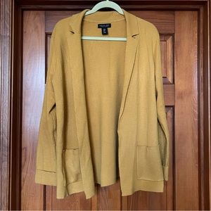 RACHEL ZOE Mustard Cardigan with Pockets in size Medium